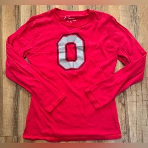 NWOT OHIO STATE Red Long Sleeve Shirt' with O' Graphic